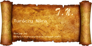 Turóczy Nóra névjegykártya